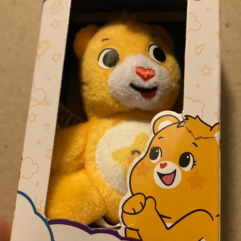 NWT tiny mini 3 inch carebear perfect for 18 inch doll prop